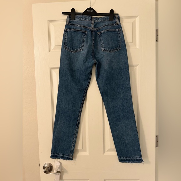 Reformation Julia Crop High Waist Sz 25 in Baltic Wash - Picture 4 of 7